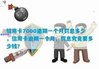 信用卡7000逾期一个月罚息多少,逾期一年总共要还多少