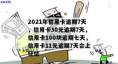 2021年信用卡逾期7天 30元100块7000元不同逾期情况汇总