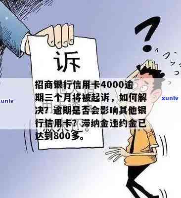 招商银行信用卡4000逾期四年未还款的后果与滞纳金违约金800多元问题