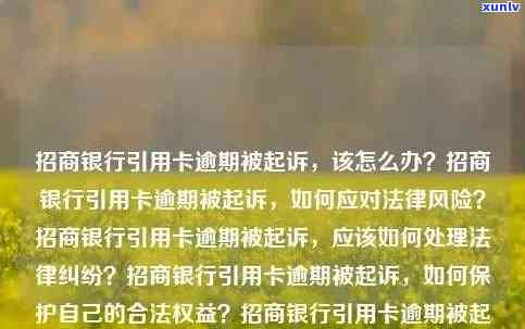 招商银行信用卡逾期被起诉：应对策略与解决办法