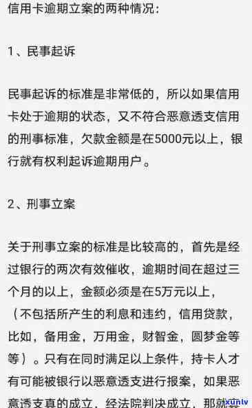 信用卡逾期报警立案标准