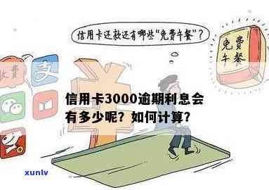 信用卡3000额度逾期三年还多少钱：后果与利息计算