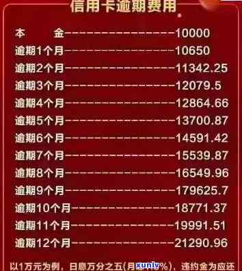 20年信用卡逾期金额