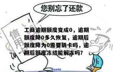 工商银行信用卡逾期后额度降为0,多久能恢复？是否需要注销卡片？