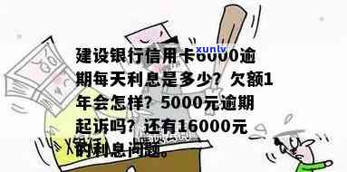 建行信用卡6000逾期了