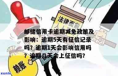 邮政银行逾期罚息减免和上的记录问题，以及一天和两天逾期的后果。