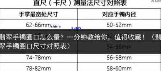 量翡翠手镯尺寸表