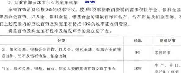 金银首饰珠宝玉石消费税税率详解：涵盖各类商品的税率信息及优惠政策