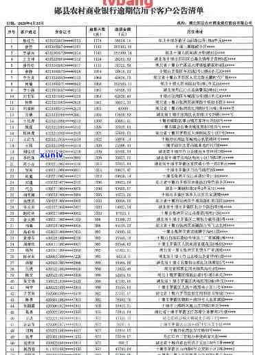 理塘县信用卡逾期人员名单公示