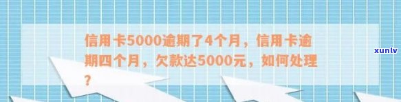 新信用卡欠款5000元，已经逾期四个月，有什么解决策略吗？