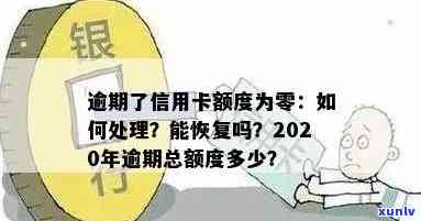 逾期了信用卡额度为零怎么办？2020年信用卡逾期总额度，无法使用怎么办？