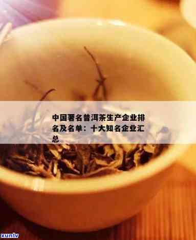 揭阳地区知名的普洱茶制造企业名单