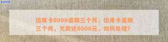 信用卡逾期8000元利息计算 *** 及解决方案，详解如何应对信用卡欠款问题