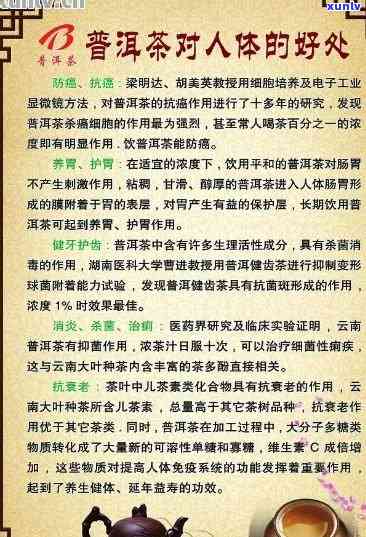 普洱茶特有活性成分解析：全面了解其对人体健的益处与作用