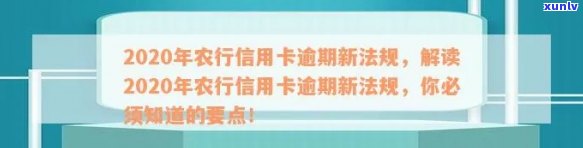 农行信用卡逾期几天罚款一次：2020新法规揭秘