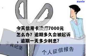 欠信用卡7千逾期会怎样：处理方式、处罚与起诉风险