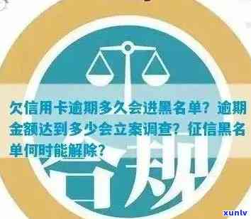 欠信用卡逾期多久后会黑名单：解答、解冻与起诉