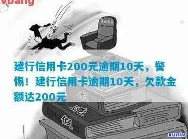 逾期10天，200元建行信用卡如何处理以避免受损？