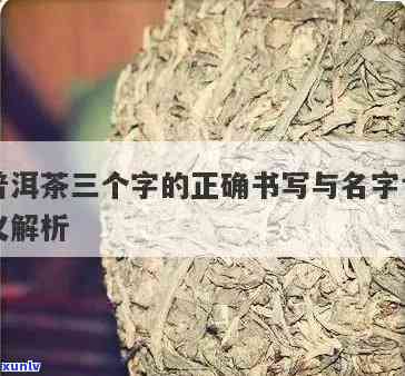 普洱茶三个字怎样写好看：书法技巧与展示