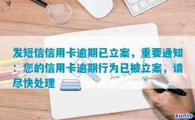 信用卡逾期立案通知短信 - 如何发出这种短信？