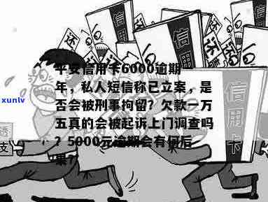 逾期信用卡6000元，收到民生银行短信通知将被立案调查，这是真的吗？