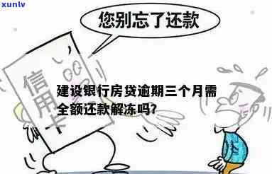 建设银行逾期三个月全额还款能否解冻？安全性如何？真的会上门吗？