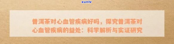 普洱茶对心血管健的科学研究：医生和健网的最新发现