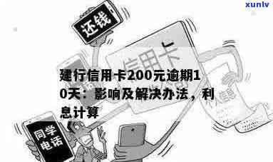 中国建设银行信用卡逾期200元，10天后的处理 *** 和影响分析