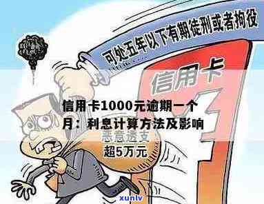 1000元信用卡逾期怎么办：费用计算、逾期一年总额与一个月利息