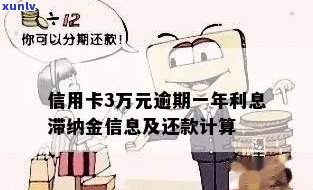 三万信用卡逾期一年利息及滞纳金总共多少