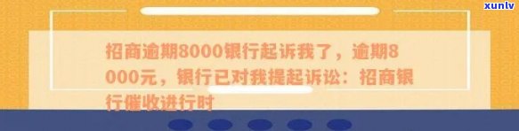 新招商银行逾期8000元，面临法律诉讼：我该如何应对？