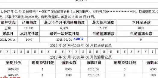 信用卡逾期查询本金流水