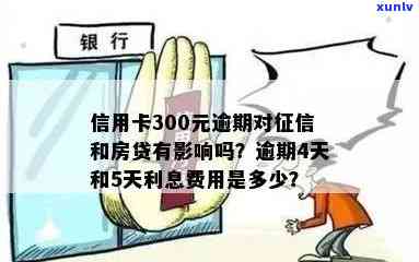 信用卡300元逾期10天会影响吗？逾期4-5天的利息是多少？