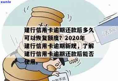 逾期还款后，建行信用卡多久能恢复使用额度？2020年与XXXX年的政策对比