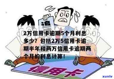 信用卡2万逾期半年利息计算：逾期半年两万信用卡利息是多少？