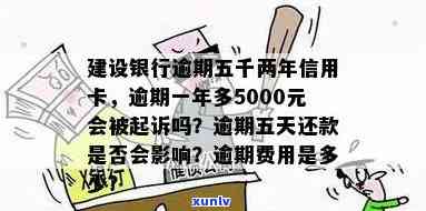 建设银行信用卡逾期5000元：起诉时间、后果及如何解决逾期问题