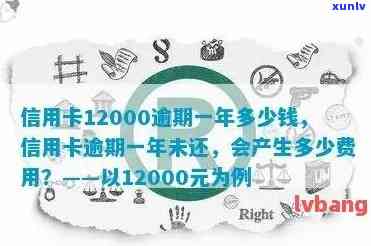 12000信用卡逾期费用：一年逾期多少？一天逾期利息多少？