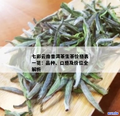 全面了解七彩云南普洱生茶价格：从茶叶品质到市场行情一应俱全