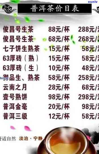 一品堂普洱茶价格表2017年8月