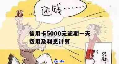 信用卡5000逾期一天利息计算：5000元逾期费用怎么算？