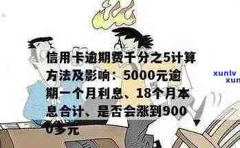 信用卡5000逾期一天利息计算：5000元逾期费用怎么算？