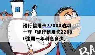 建行信用卡逾期一年22000元：如何解决与避免进一步影响