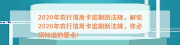 农行信用卡逾期已还清后解封时间，2020年新法规。