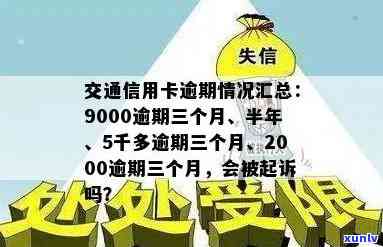 交行信用卡逾期9次后果处理全解析，9000元逾期半年怎么办？