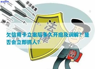 欠信用卡立案后立即抓人还是开庭后抓人：民事还是刑事？多久开庭？