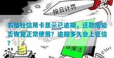 新农信社信用卡逾期还款后，如何恢复使用以及避免类似问题再次发生？