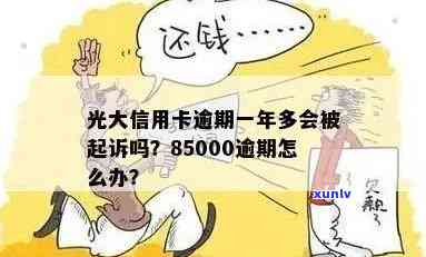 光大信用卡85000逾期一年后果与利息计算：会起诉吗？利息多少？如何应对？