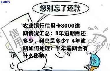 农业银行信用卡8000逾期后果及处理 *** 