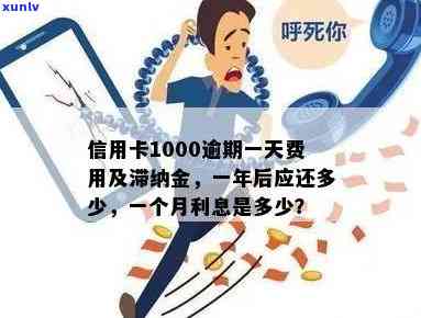 金额1000的信用卡逾期一年，一共要还多少钱？