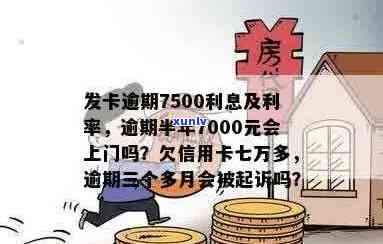 7000多信用卡逾期结果怎么样：逾期一年处理方式、一个月罚息以及是否会上门